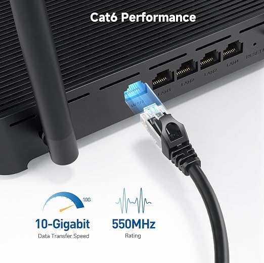 Cable Matters 10Gbps 5-Pack Snagless Cat 6 Ethernet Cable - 4ft - Image 3
