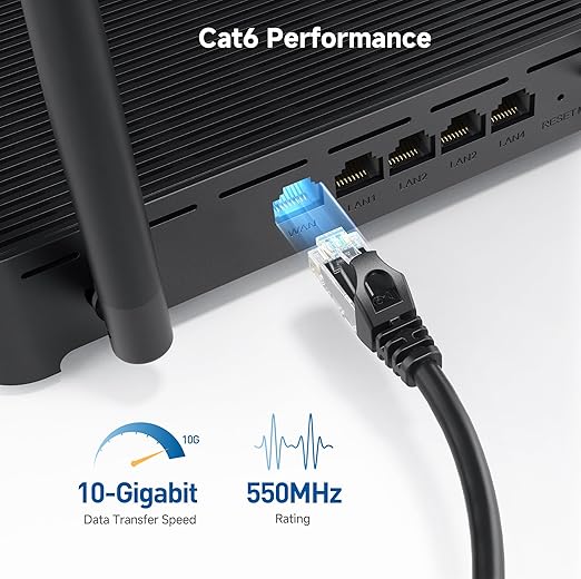 Cable Matters 10Gbps 5-Pack Snagless Short Cat 6 Ethernet Cable - 2ft - Image 3