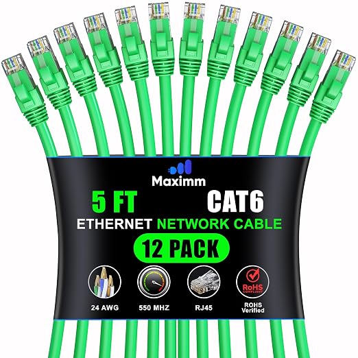 Maximm Cat 6 Ethernet Cable - 5 ft by MaximmCable