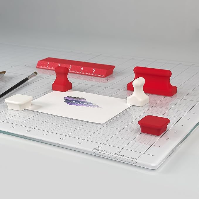 Glassboard Studio MiniPawn Magnet - Strong Neodymium Rare Earth Magnets for Fridge, Whiteboard, Locker & Magnetic Glassboards - Ideal for Crafting & Office Use - Strong Fridge Magnets (Cherry Red, 12)