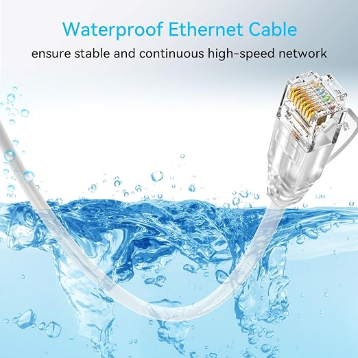 Cat6a Ethernet Cable Slim 75ft Outdoor&Indoor, 28AWG Pure Copper Cat6 Internet - Image 6