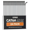 Everest Ultra Slim Cat6a Ethernet Patch Cables 10ft Black by EverestMediaSolutions