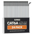Everest Ultra Slim Cat6a Ethernet Patch Cables 5ft Black by EverestMediaSolutions