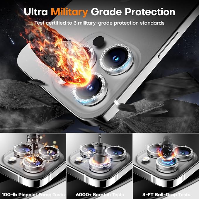for iPhone 17 Pro/iPhone 17 Pro Max Camera Lens Protector, Tempered Glass - Image 5