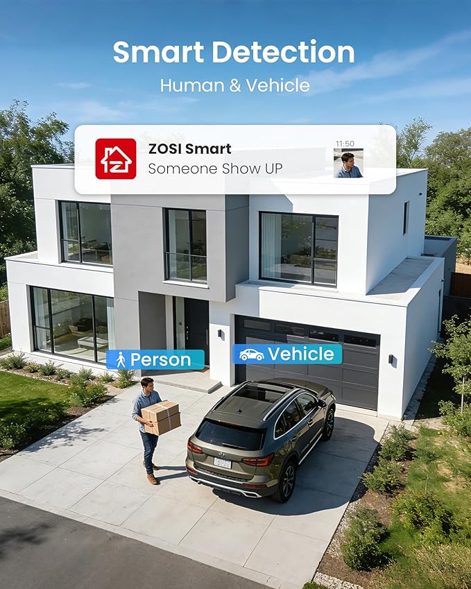 ZOSI 3K Lite 8CH Home Security Camera System Outdoor Indoor, AI Human/Vehicle - Image 5