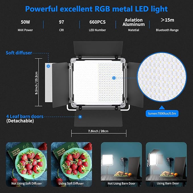 NEEWER 2 Pack 660 PRO RGB LED Video Light - Image 2