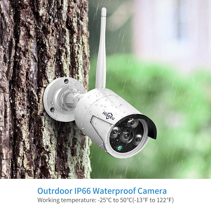 Hiseeu 2K Wireless Security Camera System, 10CH NVR Kit, Night Vision, - Image 7