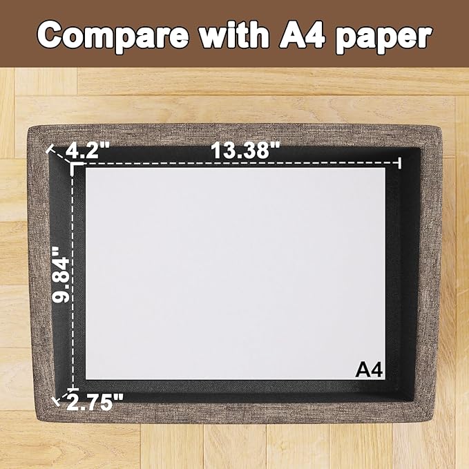 Small Footstool Ottoman with Adjustable Lid, Modern Storage Ottoman, Foot Rest for Couch, Foot Stool with Sturdy Wood Legs for Living Room, Bedroom, Enterway, Brown