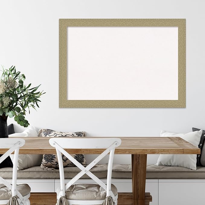 Amanti Art White Cork Board for Wall, 28x40 Vision Board with Gold Frame, Large Corkboard Office Decor for Home Organization, Casual Corkboard Pinboard to display items for home organization