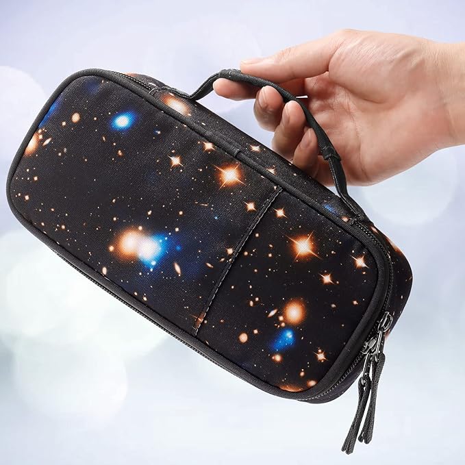 Choco Mocha Galaxy Pencil Case for Boys, Soft Pencil Case Kids Pencils Pouch for Kindergarten Boys, Black