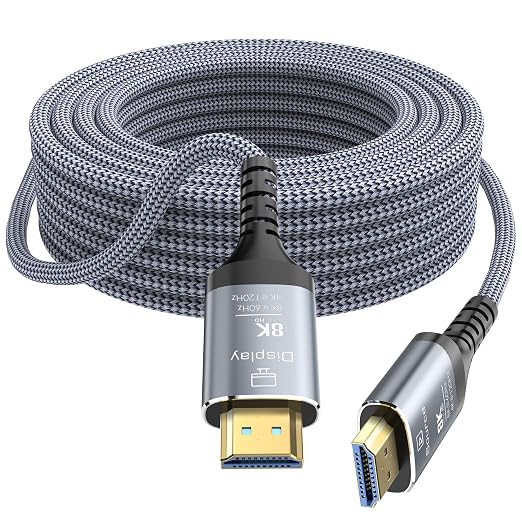 8K Fiber Optic HDMI Cable 82FT, 48Gbps Ultra High Speed Long HDMI 2.1 Cord by Anehmeta