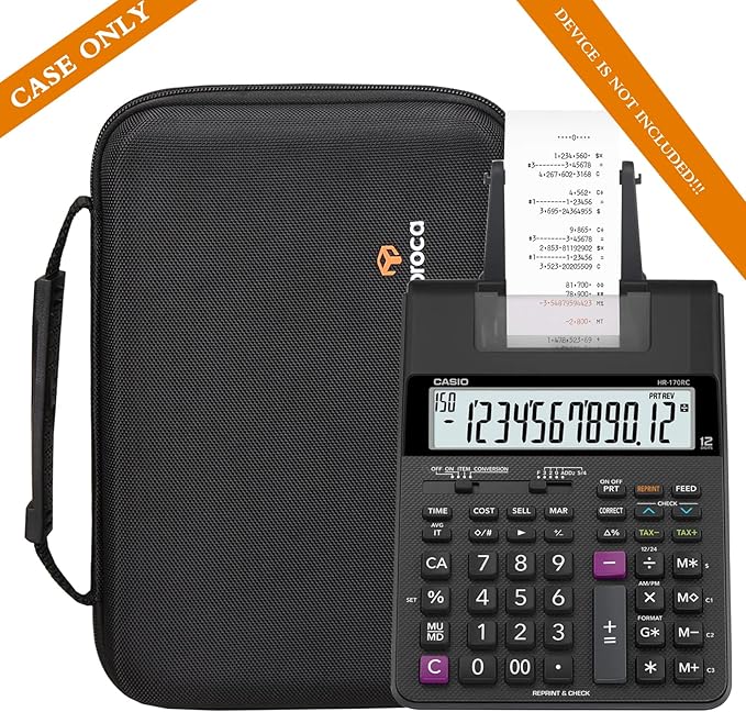 Aproca Hard Storage Travel Case, for Casio HR-170RC Plus Min-Desktop Printing Calculator