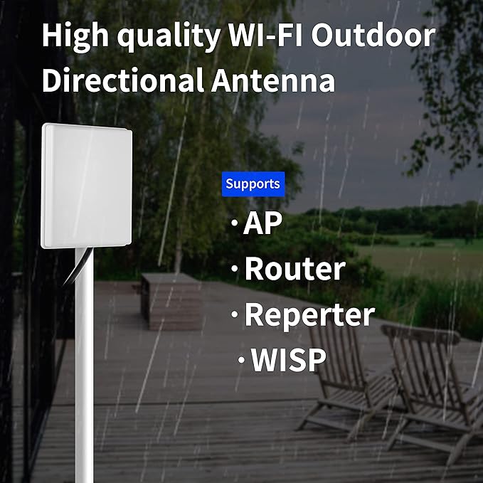 Outdoor 15dBi Dual Band WiFi 2.4GHz 5GHz 5.8GHz Long-Range Directional Panel - Image 4