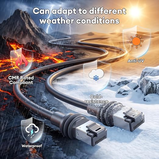 Molltto 150FT Starlink Gen 3 Cable, Starlink Mini Ethernet Cable | Outdoor Cat6 - Image 3