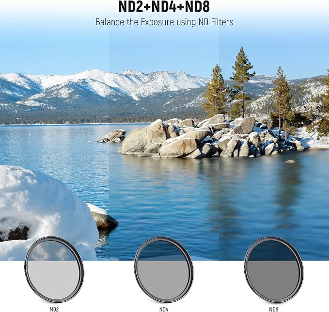 NEEWER 82mm Lens Filter Kit: UV, Lens Hood and Lens Cap Compatible - Image 2