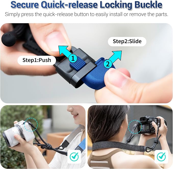 Blue Minimalist Denim lifestyle Camera Shoulder Neck Strap - Image 3