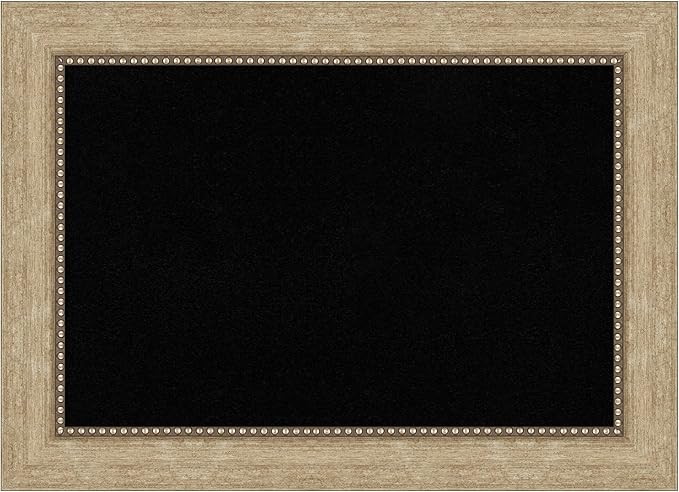 Amanti Art Black Cork Board for Wall, 21x29 Vision Board with Gold Frame, Medium Corkboard Office Decor for Home Organization, Casual Corkboard Pinboard to Display Items for Home Organization in