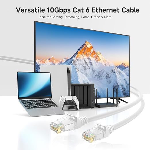 Cable Matters 10Gbps Snagless Cat 6 Ethernet Cable - 5ft - Image 2