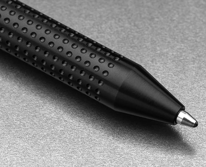 JAMES° Bolen EDC Twist-Retractable Pen, Slim Machined Stainless Steel Barrel Designed for Daily Carry, Black