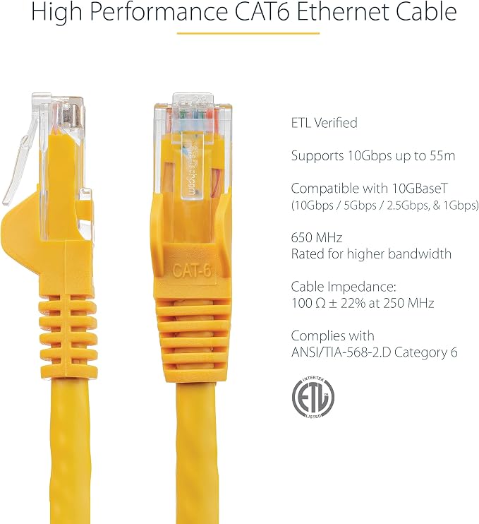 StarTech 9ft CAT6 Ethernet Cable - Image 2