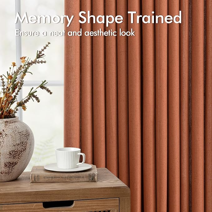 Memory Trained Pinch Pleated Curtains 102 Inches Long, Viral Linen Pinch Pleat - Image 6