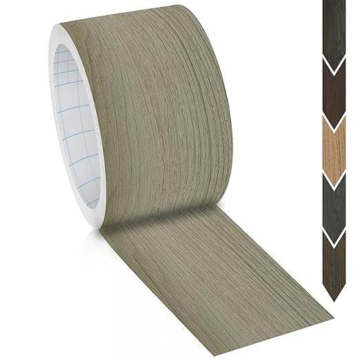 GSCIT Club Wood Grain Repair Tape, 2.3 inch X 15ft Self Adhesive Silver Walnut Grain Repair Patch for Tables, Chairs, Baseboards, Doors, Windows, Floors, Handicraft DIY.