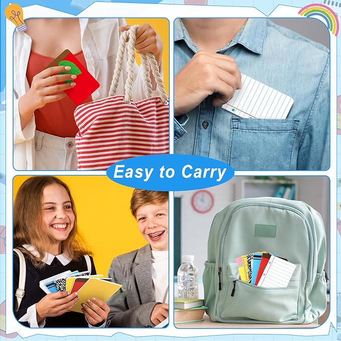 24 Pack Back to School Party Favor Mini Composition Books Small Pocket Size Crayon Pencil Apple Teacher Appreciation Notebooks for Students First Day of School Gift Favors Classroom Prize 5x3 Inch