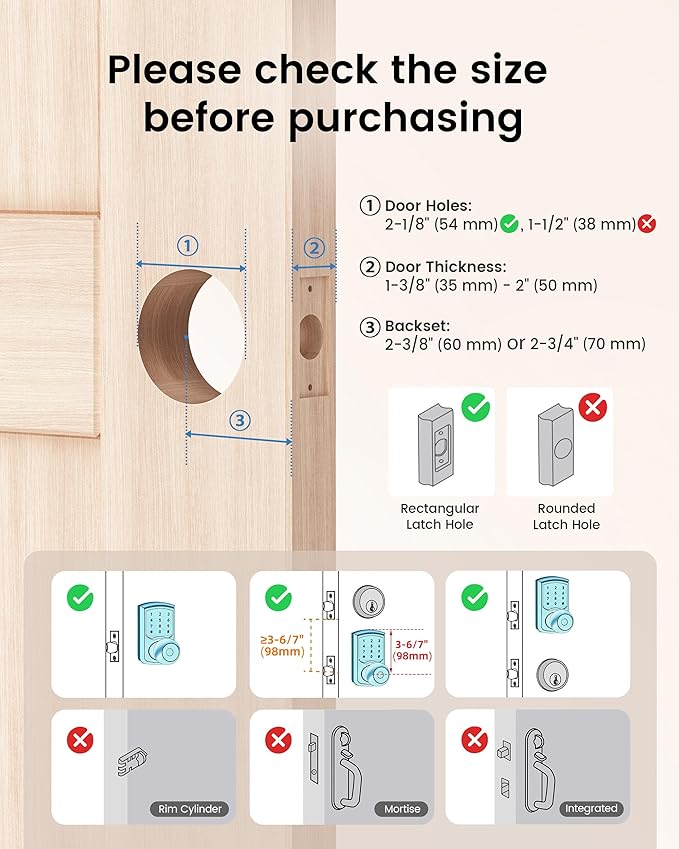 Hidalife Keyless Entry Door Lock, Keypad Door Knob - Image 7