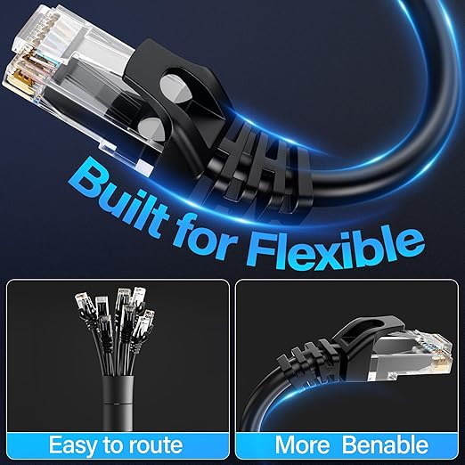 Cat6 Ethernet Cable 10Gbps 6 ft, UTP Ethernet Cable Cat 6, Flexible Bare Copper - Image 4