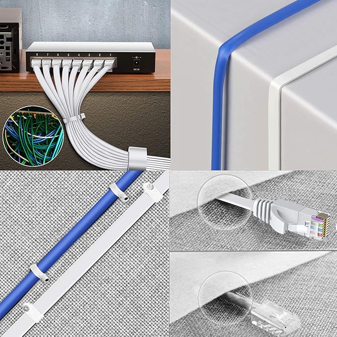 BUSOHE Cat6 Ethernet Cable 50 FT White, Cat-6 Flat RJ45 Computer Internet LAN - Image 6
