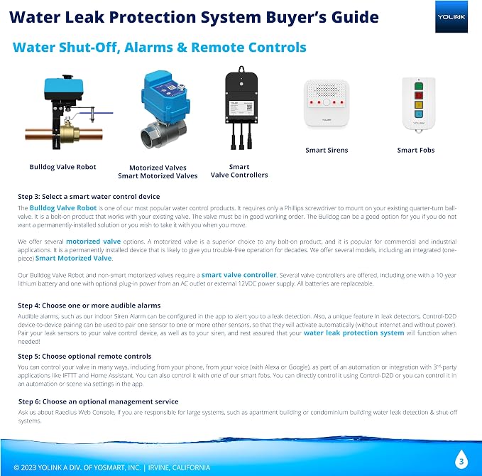 YoLink Water Leak Detection Starter Kit, w/SpeakerHub Audio/Talking Hub & Water - Image 6