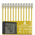 4 Feet Cat6 Patch Cables, Solid Pure Copper Patch Cord, Cat 6 Ethernet Cable by CatBose