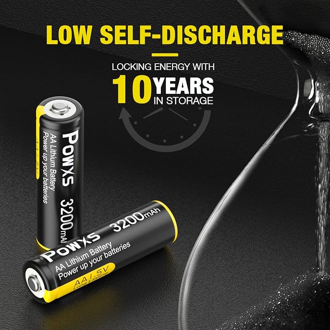POWXS AA Lithium Batteries, 12 Pack 1.5V Lithium Iron AA Batteries 3200mAh - Image 3