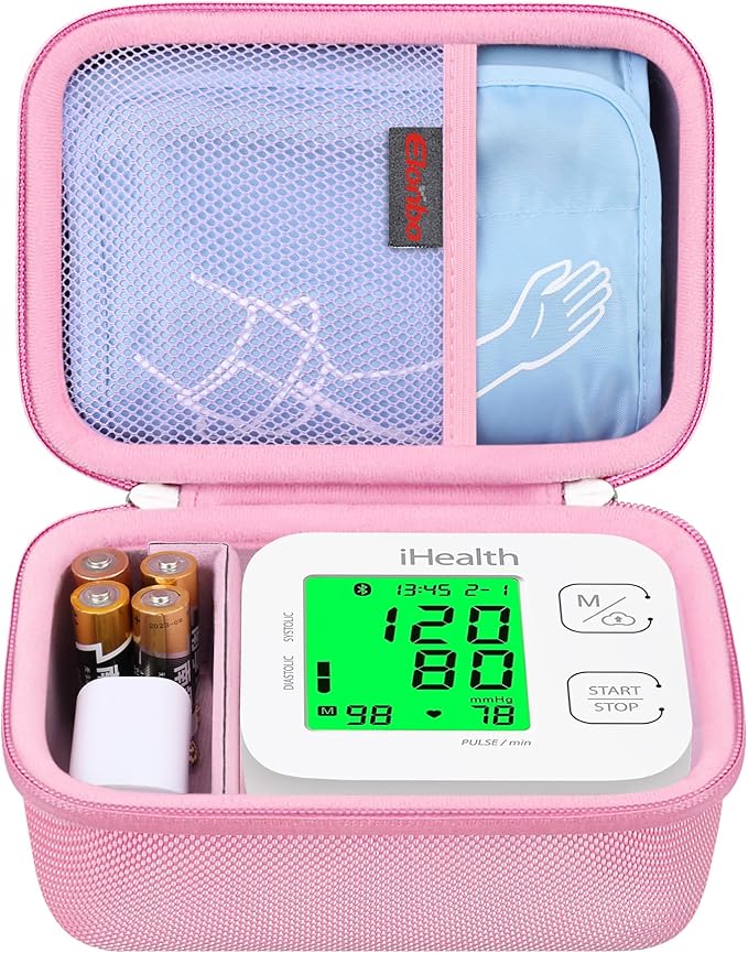 Elonbo Carrying Case for iHealth Track Smart Upper Arm Blood Pressure Monitor by Elonbo