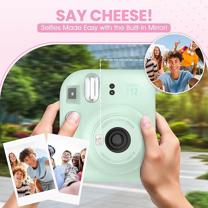 Fujifilm Instax Mini 12 Instant Camera Mint Green + Minimate Custom Designed - Image 3