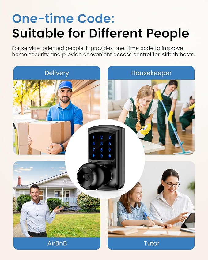 Hidalife Keyless Entry Door Lock, Keypad Door Knob - Image 8