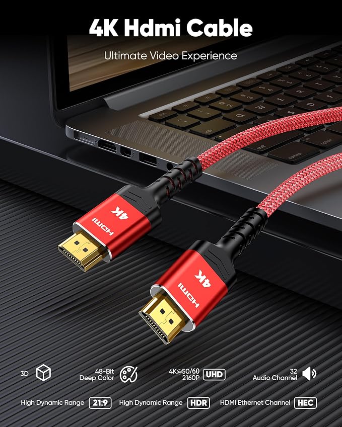 Highwings 4K Long HDMI 2.0 Cable 15FT/4.5m - Image 2