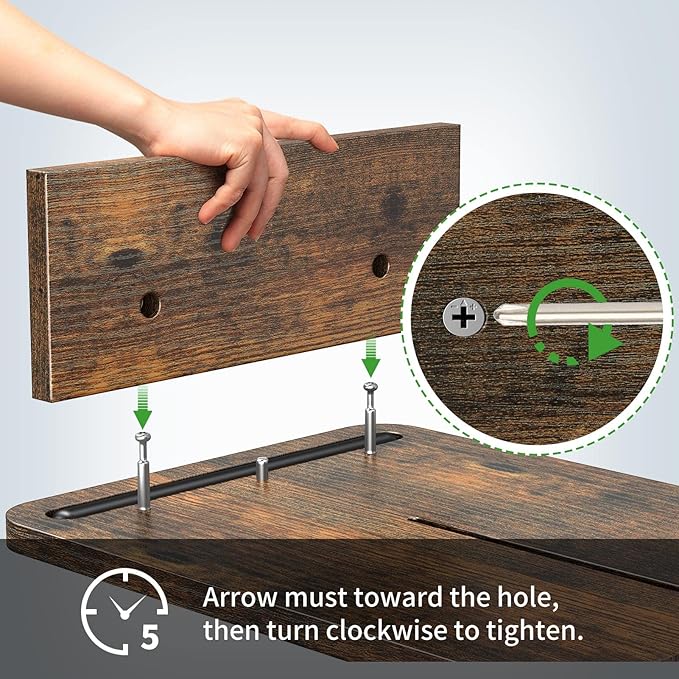 Zimilar Dual Monitor Stand Riser, Monitor Stand with Adjustable Length and Angle, Wood Monitor stand for desk, Monitor Riser for 2 monitors with Storage Space(Rust Brown Large)