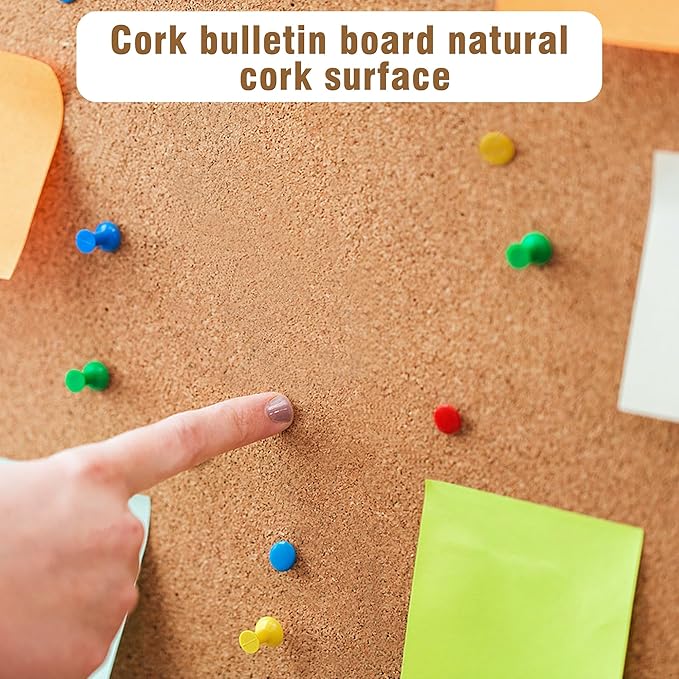 26"x20" Enclosed Bulletin Board, Outdoor Lockable Weather-Resistant Aluminum Cork Noticeboard for School & Office, Silver Frame w/Cork
