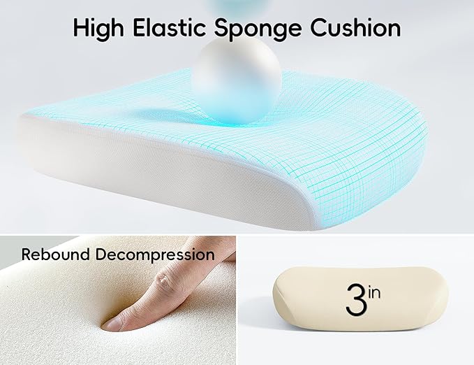 TRALT Office Chair - Ergonomic Office Chair with Back Support, Home Office Desk Chairs, Comfy Desk Chair, Computer Chair, 330lbs Wide Seat Big and Tall Office Chairs for Gamers(White)