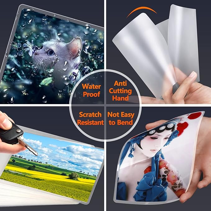Thermal Laminating Pouches, 9 x 11.5 Inches Laminating Sheets, 3 mil Thick Laminate Sheets, 500 Pack,Clear