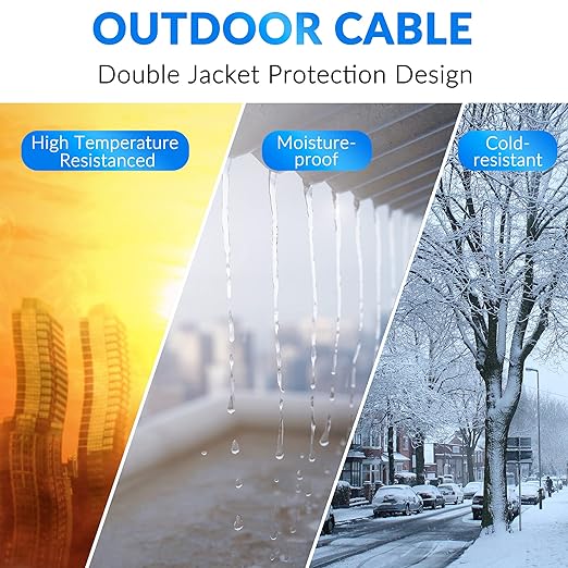 Cat5e Outdoor Ethernet Cable 150 Feet, Cat 5e Heavy Duty Internet Network LAN - Image 4