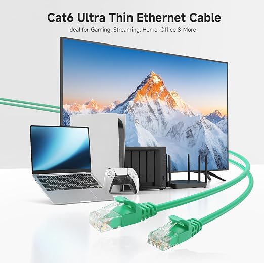 Cable Matters 10Gbps Snagless Short Cat 6 Ethernet Cable - 3ft - Image 2