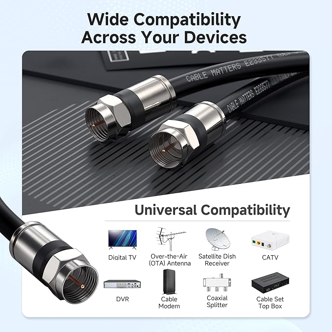 Cable Matters RG6 Coaxial Cable - 6ft - Image 5