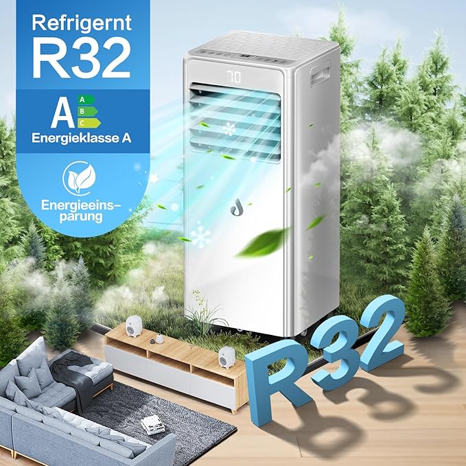 10,000 BTU Portable Air Conditioners for Rooms Up to 450 Sq.Ft,4-in-1 Cooling & Dehumidifier Air Conditioning Unit with Remote,Smart AC Unit with Installation Kit for Home/Office