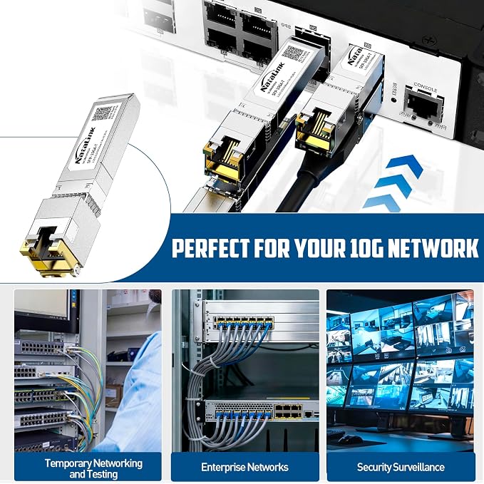 10G SFP+ to RJ45 Transceiver, Auto-Negotiation Copper SFP to Ethernet Module - Image 7