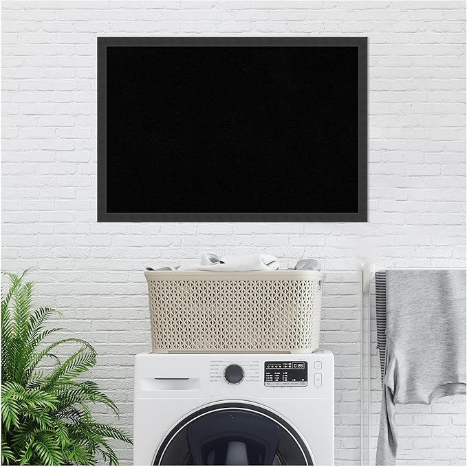 Amanti Art Black Cork Board for Wall, 26x38 Vision Board with Black Wood Frame, Large Corkboard Office Decor for Home Organization, Modern Contemporary Corkboard Pinboard to display items for home