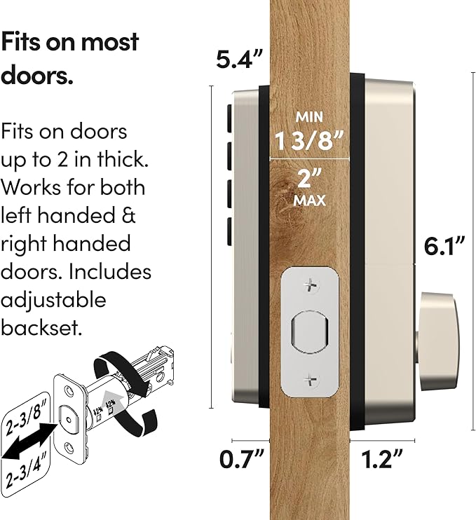 igloohome Deadbolt Go Smart Lock w/Fingerprint, Digital Keys, Remote PIN Codes - Image 6
