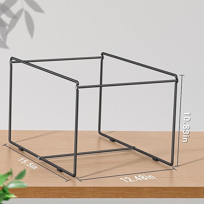 Hanging File Folder Frame Letter Size,10" H,Height Dot Not Fit All Filing Cabinet Drawer,Desk Metal Hanging Folders Organizer Holder Rack,Black,2 Pack