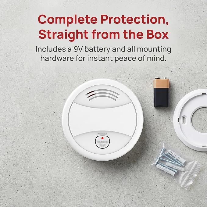 12 Pack Photoelectric Smoke Detector, 10-Year Battery Operated Fire Alarm - Image 3